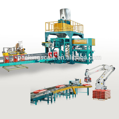 1200 kg Folienverpackung Typ Automatischer Zementbeutel Hochleistungs-Palletizer-Robotermaschine