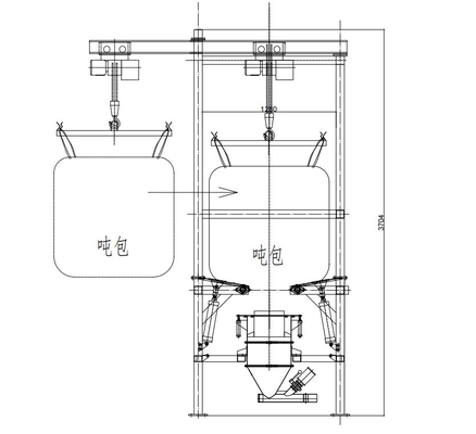 500 kg-1 Tonnen Sackentlademaschine Elektrisch angetrieben für das schnelle Entladen von Schüttgut