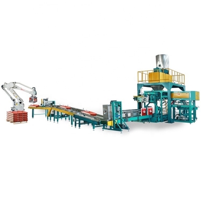Vollautomatische Maschine zum Verpacken und Palettieren von Mehl 2500 kg
