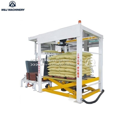 Anpassbare Stapelhöhe von 1300-1800 mm für vollautomatische Beutelpallettiermaschine